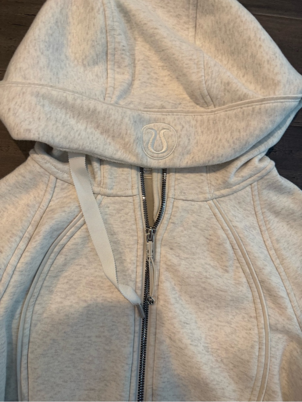 lululemon athletica Light Heather Gray Full-Zip Hoodie